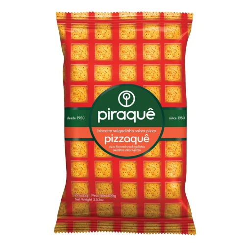 BISCOITO SALGADO PIRAQUÊ PIZZAQUE 100G