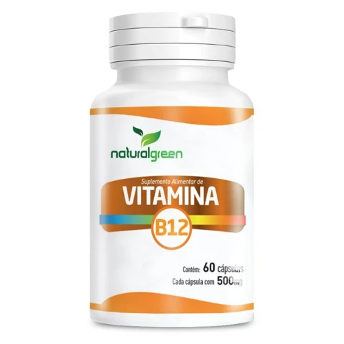 VITAMINA B12 500MG NATURALGREEN 60 CÁPSULAS