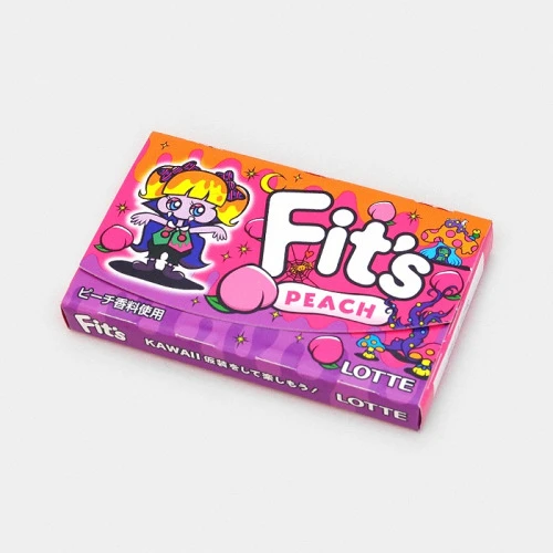 CICLETE LOTTE FITS PÊSSEGO 48G COM 10