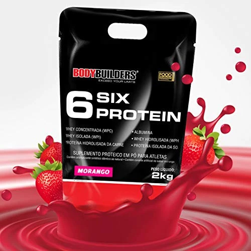 6 SIX PROTEIN REFIL 2KG MORANGO