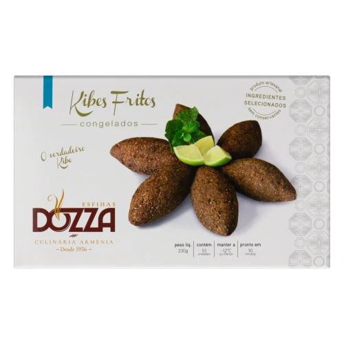 QUIBE CONGELADO FRITO DOZZA CAIXA 330G 10 UNIDADES