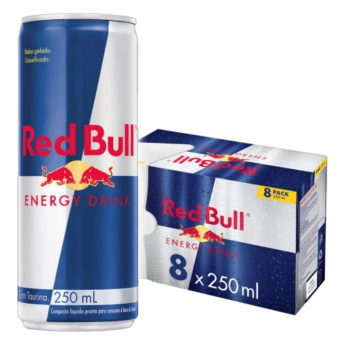 PACK ENERGÉTICO RED BULL LATA 8 UNIDADES 250ML CADA