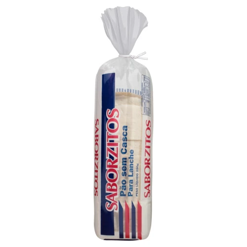 PÃO PARA LANCHE SEM CASCA SABORZITOS PACOTE 250G