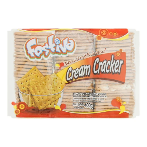 BISCOITO CREAM CRACKER FESTIVA PACOTE 400G