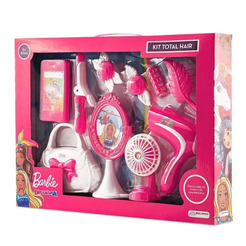 BARBIE KIT TOTAL HAIR DREAMTOPIA COM ACESSÓRIOS INDICADO PARA 3 ANOS MULTIKIDS BR918