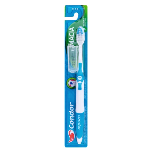 ESCOVA DENTAL MACIA CONDOR FLEX CABEÇA P GRÁTIS CAPA PROTETORA