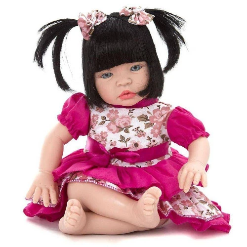 BONECA BABY KISS MORENA CHORA E BALBUCIA SIDNYL