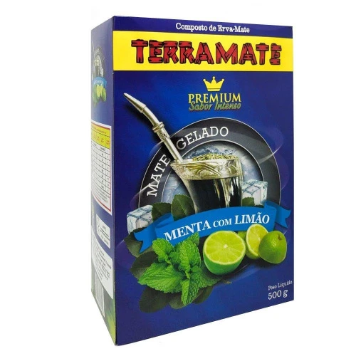 ERVA MATE TERERÉ PREMIUM TERRA MATE MENTA COM LIMÃO 500GR