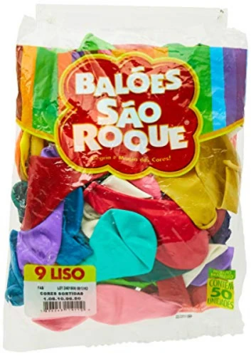 BALÕES SÃO ROQUE CORES SORTIDAS 50U