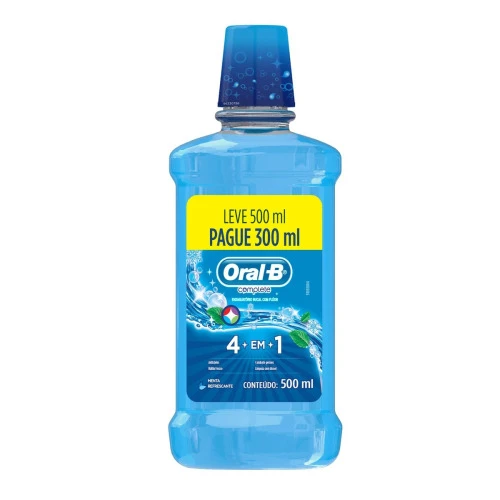 ANTISSÉPTICO BUCAL ORAL-B COMPLETE MENTA 500ML
