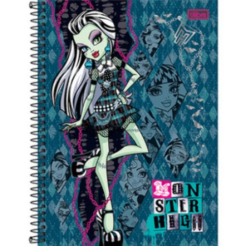 UNIVERSITÓRIO ESPIRAL DURA TILIBRA MONSTER HIGH 10 MATERIAS 200 FOLHAS