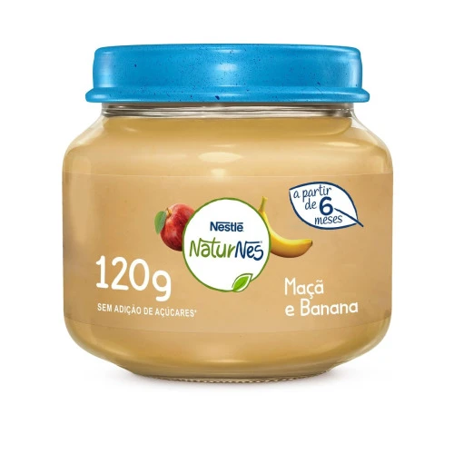 PAPINHA NATURNES NESTLÉ MAÇÃ E BANANA 120G
