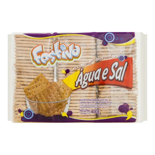 BISCOITO ÁGUA E SAL FESTIVA PACOTE 400G