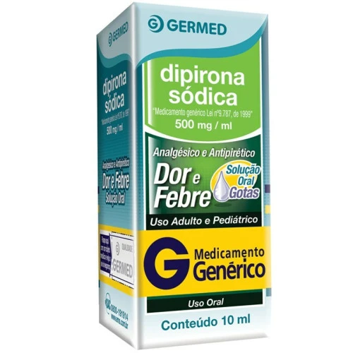 DIPIRONA 500MG ML GOTAS 10ML GERMED GENÉRICO