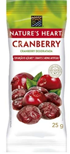 CRANBERRY DESIDRATADA NATURES HEART PACOTE 25G