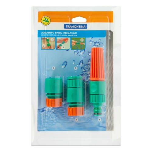 KIT ACESSÓRIOS PARA IRRIGAÇÃO TRAMONTINA 4 PEÇAS