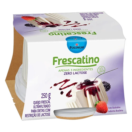 QUEIJO FRESCAL ULTRAFILTRADO ZERO LACTOSE POLENGHI FRESCATINO POTE 250G