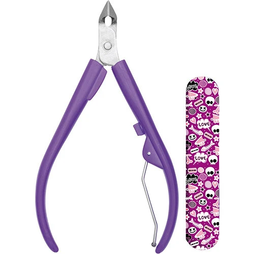 KIT MANICURE RICCA TEEN ROXO E ROSA