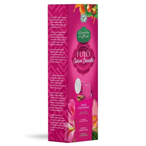 CAFÉ EXPRESSO ESPECIAL ORIGEM BRASILIS FULO COM 10 CAPS CORAÇÃO DA TERRA