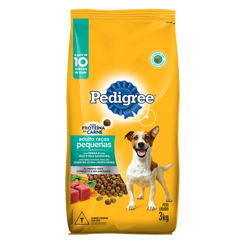ALIMENTO PARA CÃES ADULTOS RAÇAS PEQUENAS PEDIGREE PACOTE 3KG