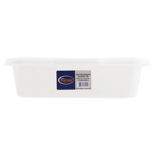 CAIXA ORGANIZADORA BRANCA GOURMET 8L PLÁSTICOS SANTANA