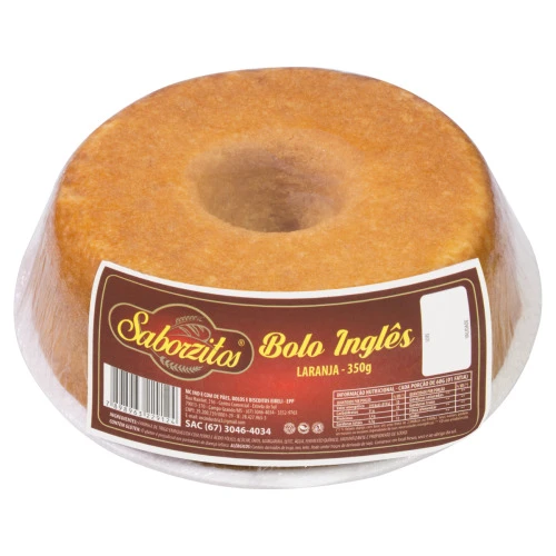 BOLO INGLÊS LARANJA SABORZITOS BANDEJA 350G