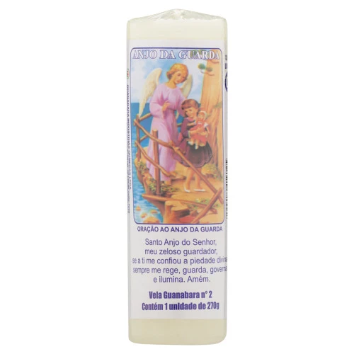 VELA VOTIVA BRANCA ANJO DA GUARDA GUANABARA Nº 2 270G