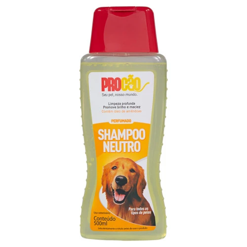 SHAMPOO PARA CÃES E GATOS PERFUMADO NEUTRO PROCÃO FRASCO 500ML