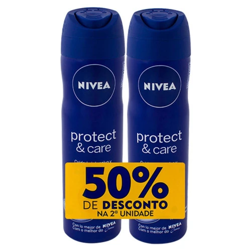 KIT DESODORANTE AEROSOL NIVEA PROTECT CARE 150ML 2 UNIDADES