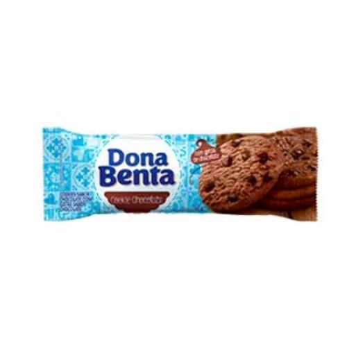 BISCOITO COOKIE CHOCOLATE COM GOTAS DE CHOCOLATE DONA BENTA PACOTE 60G