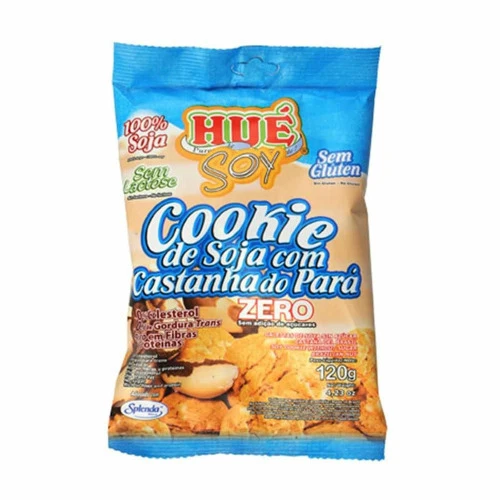 COOKIE DE SOJA ZERO AÇÚCAR SEM GLÚTEN COM CASTANHA DO PARÁ 120G