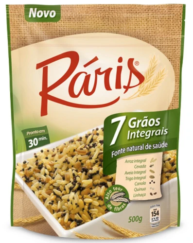 ARROZ INTEGRAL 7 GRÃOS RÁRIS POUCH 500G