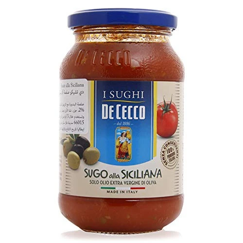 MOLHO DE TOMATE COM AZEITONA DE CECCO VIDRO 400G