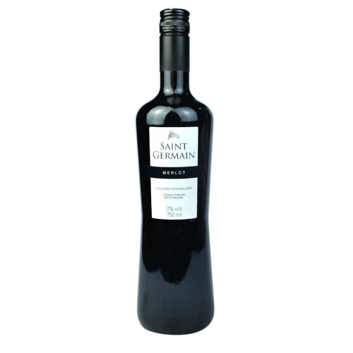 VINHO BRASILEIRO TINTO MEIO SECO SAINT GERMAIN MERLOT SERRA GAÚCHA GARRAFA 750ML