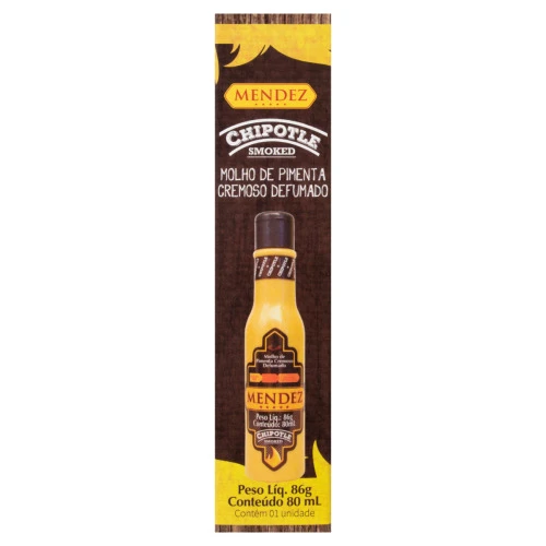 MOLHO DE PIMENTA CHIPOTLE CREMOSO DEFUMADO MENDEZ FRASCO 80ML