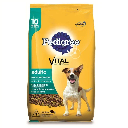 RAÇÃO PEDIGREE PARA CÃES ADULTOS RAÇAS PEQUENAS 20 KG