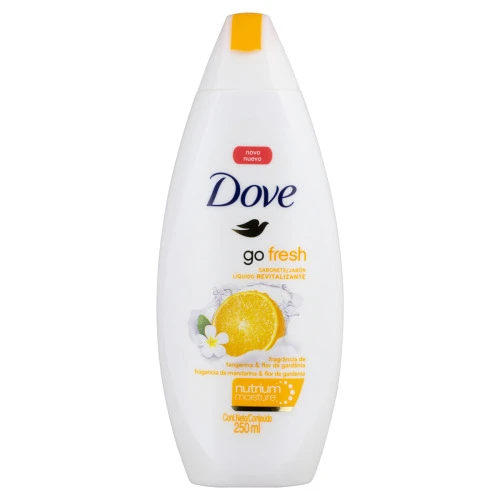 SABONETE LÍQUIDO REVITALIZANTE TANGERINA FLOR DE GARDÊNIA DOVE GO FRESH FRASCO 250ML