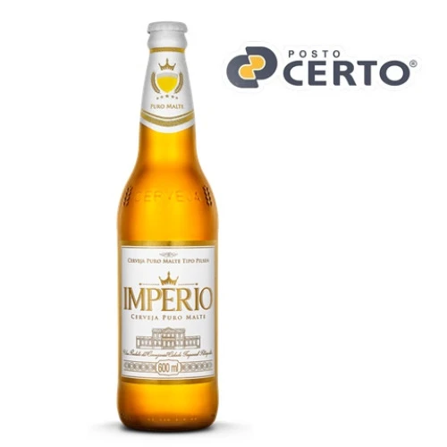 CERVEJA PILSEN PURO MALTE IMPÉRIO GARRAFA 600ML