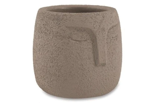 CACHEPOT REDONDO EM CIMENTO 9X9,5CM CINZA