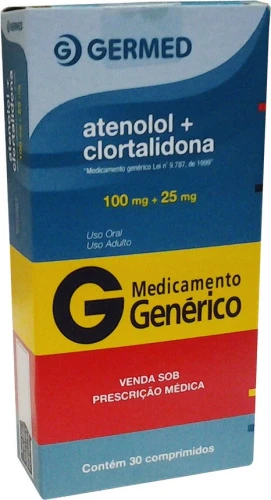ATENOLOL CLORTALIDONA 100 MG 25 MG 30 COMPRIMIDOS GERMED PHARMA GENÉRICO