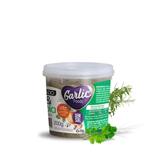 ALHO E CEBOLA TRITURADA GARLIC POTE 200G