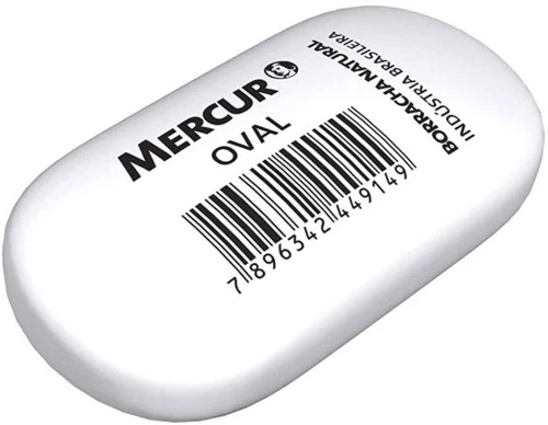 BORRACHA BRANCA OVAL MERCUR