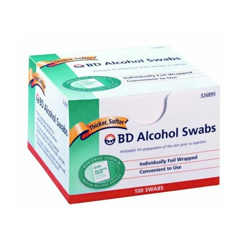 ALCOHOL SWABS 100 UNIDADES BD