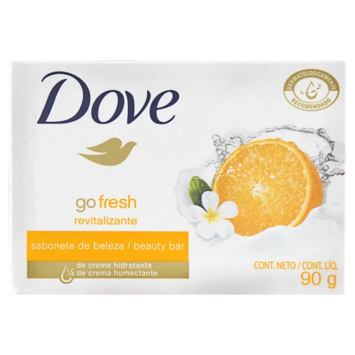 SABONETE EM BARRA TANGERINA E FLOR DE GARDÊNIA DOVE GO FRESH CAIXA 90G