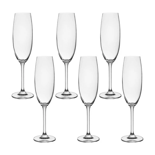 JOGO 6 TACAS DE CHAMPANHE GASTRO 220ML CRISTAL ECO BOHEMIA 1125454