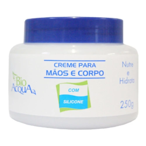 CREME PARA MAOS E CORPO COM SILICONE BIO ACQUA