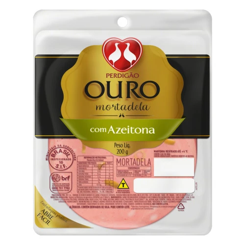 MORTADELA COM AZEITONA PERDIGÃO OURO 200G