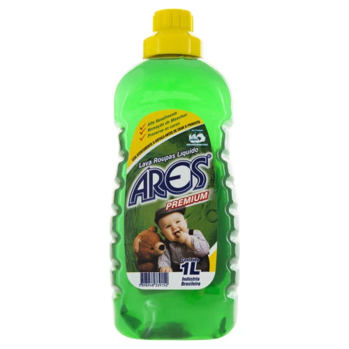 LAVA ROUPAS LÍQUIDO ARES PREMIUM FRASCO 1L