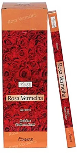 INCENSO INDIANO VINATI ROSA VERMELHA 6 UN EVOCA GRATIDÃO