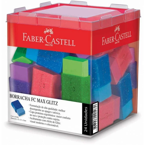 BORRACHA COLORIDA FC MAX GLITZ 6 CAIXA COM 24
